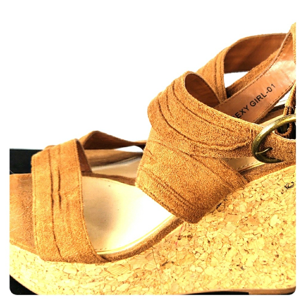 W by Truth brown wedge shoes